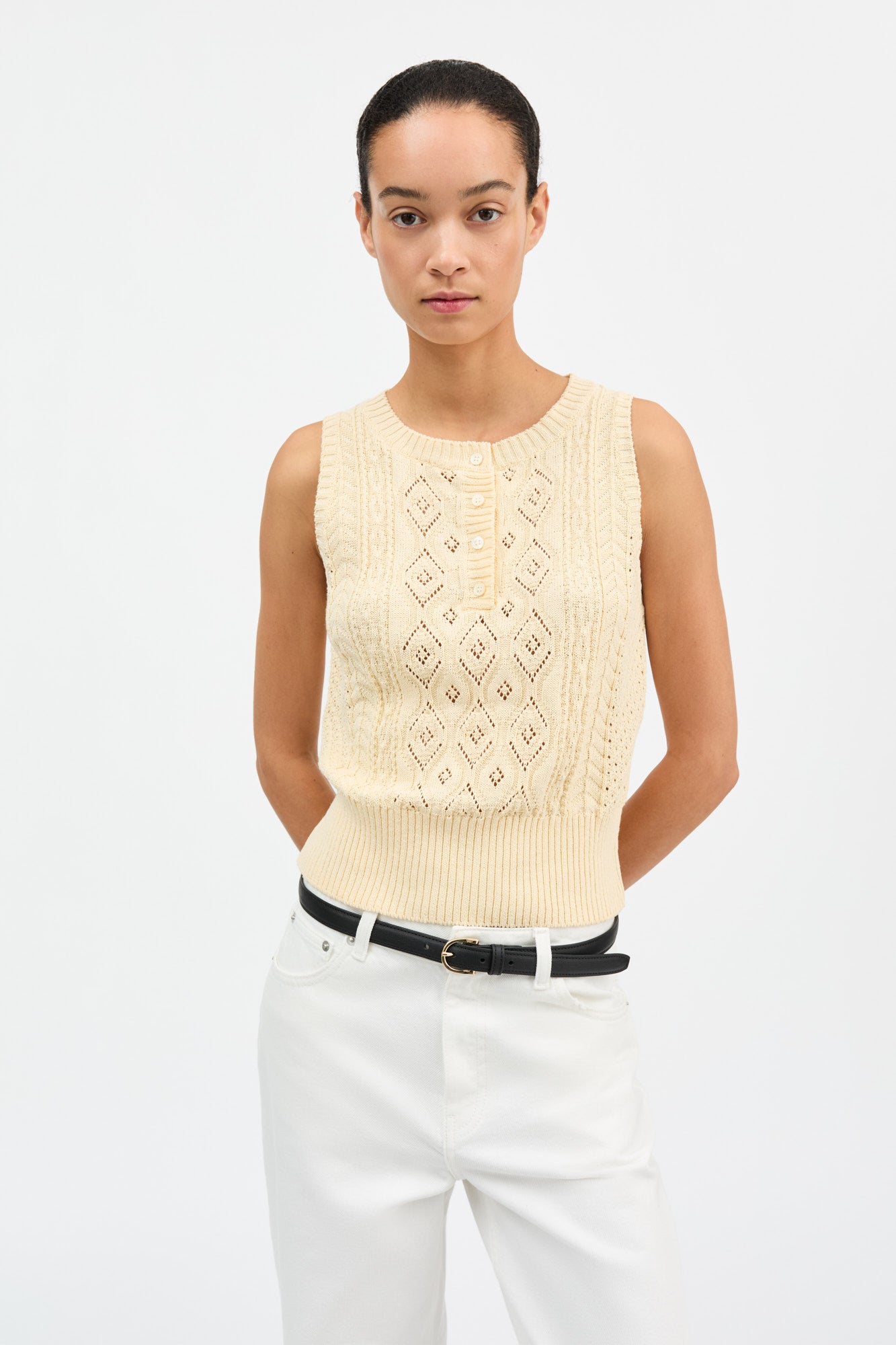Skall Studio Alexa top Top Pastel yellow