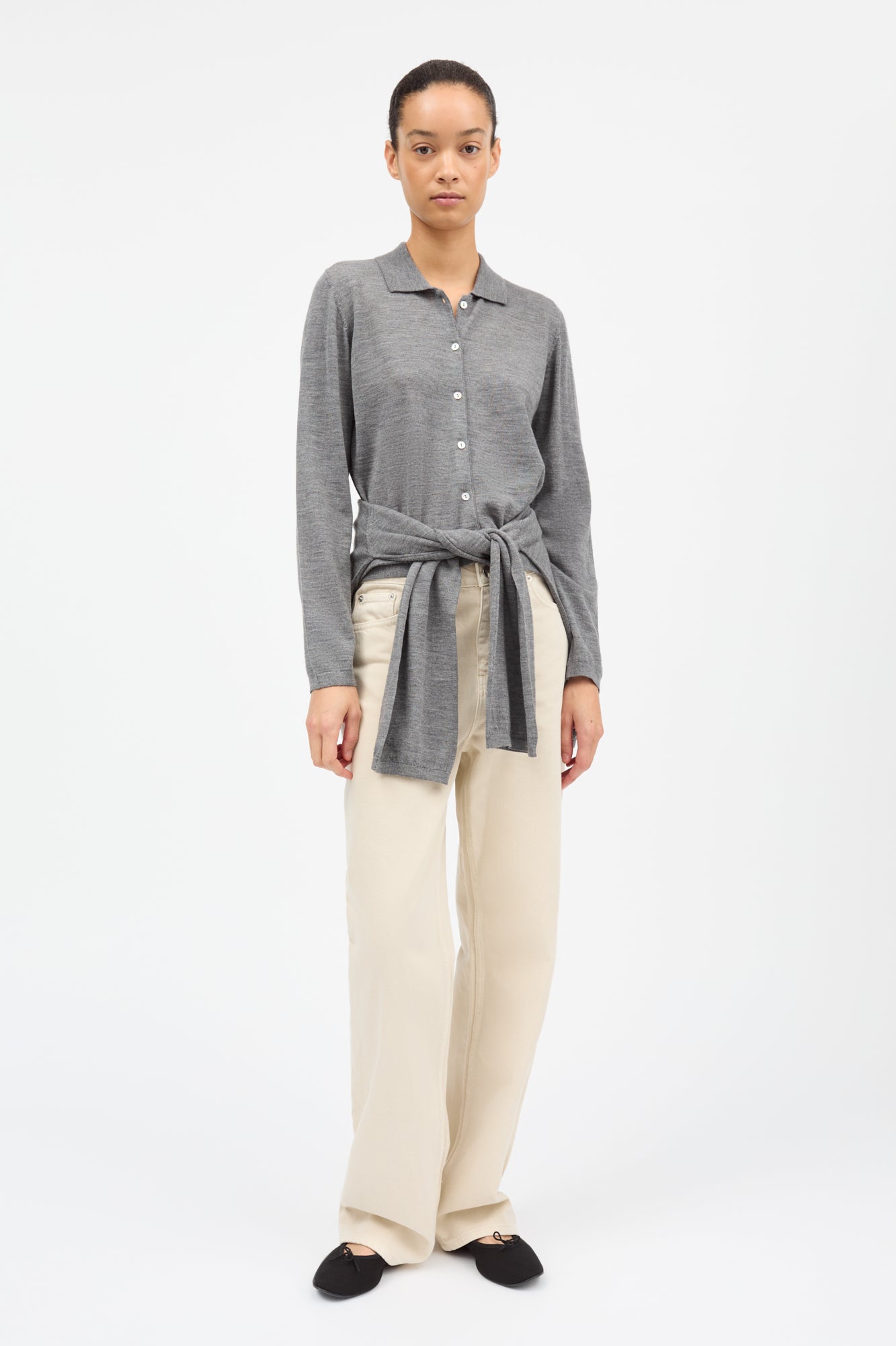 Skall Studio Amethyst cardigan Cardigan Grey melange