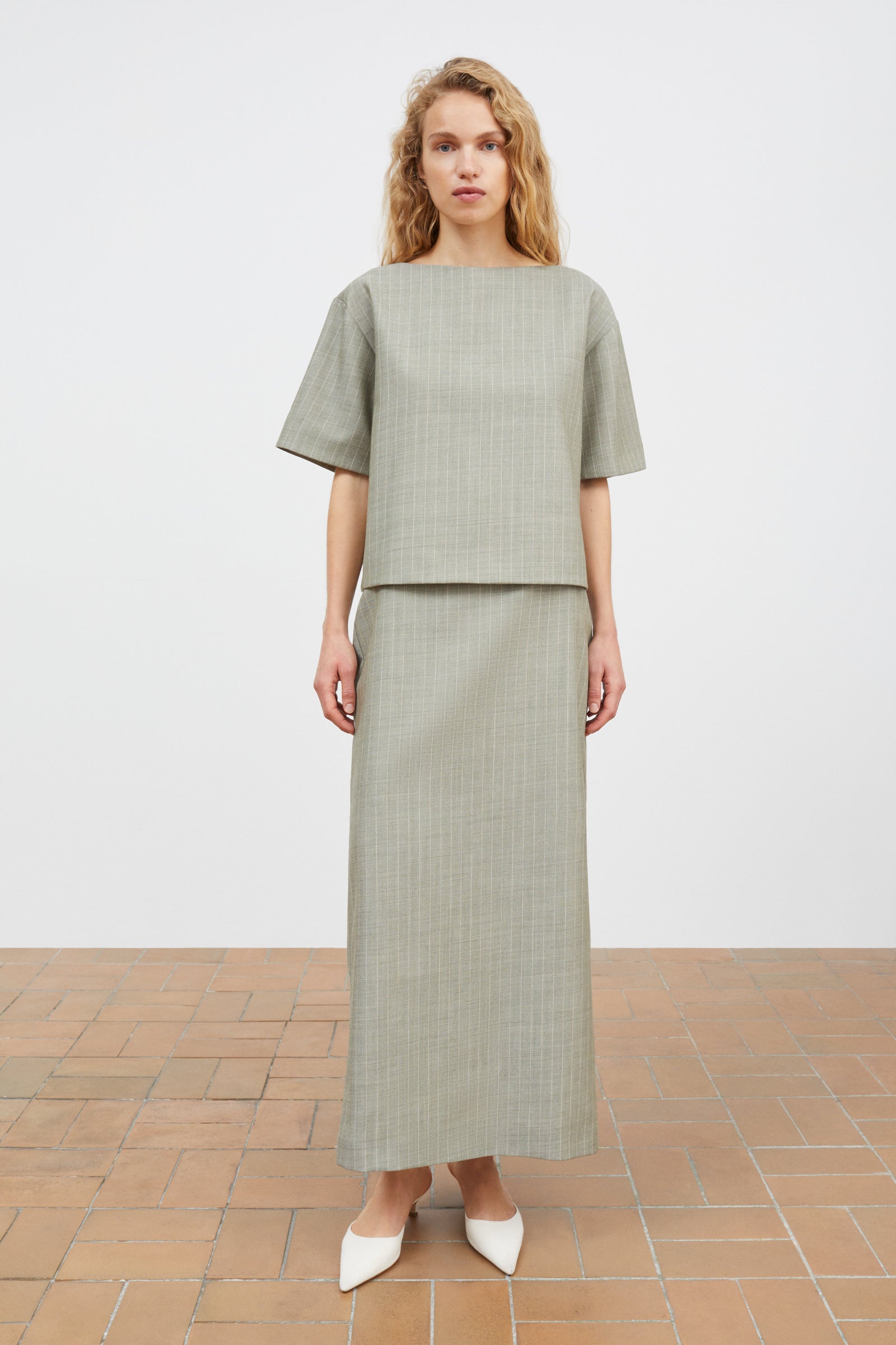 Skall Studio Blond tee Blouse Light grey/Ecru