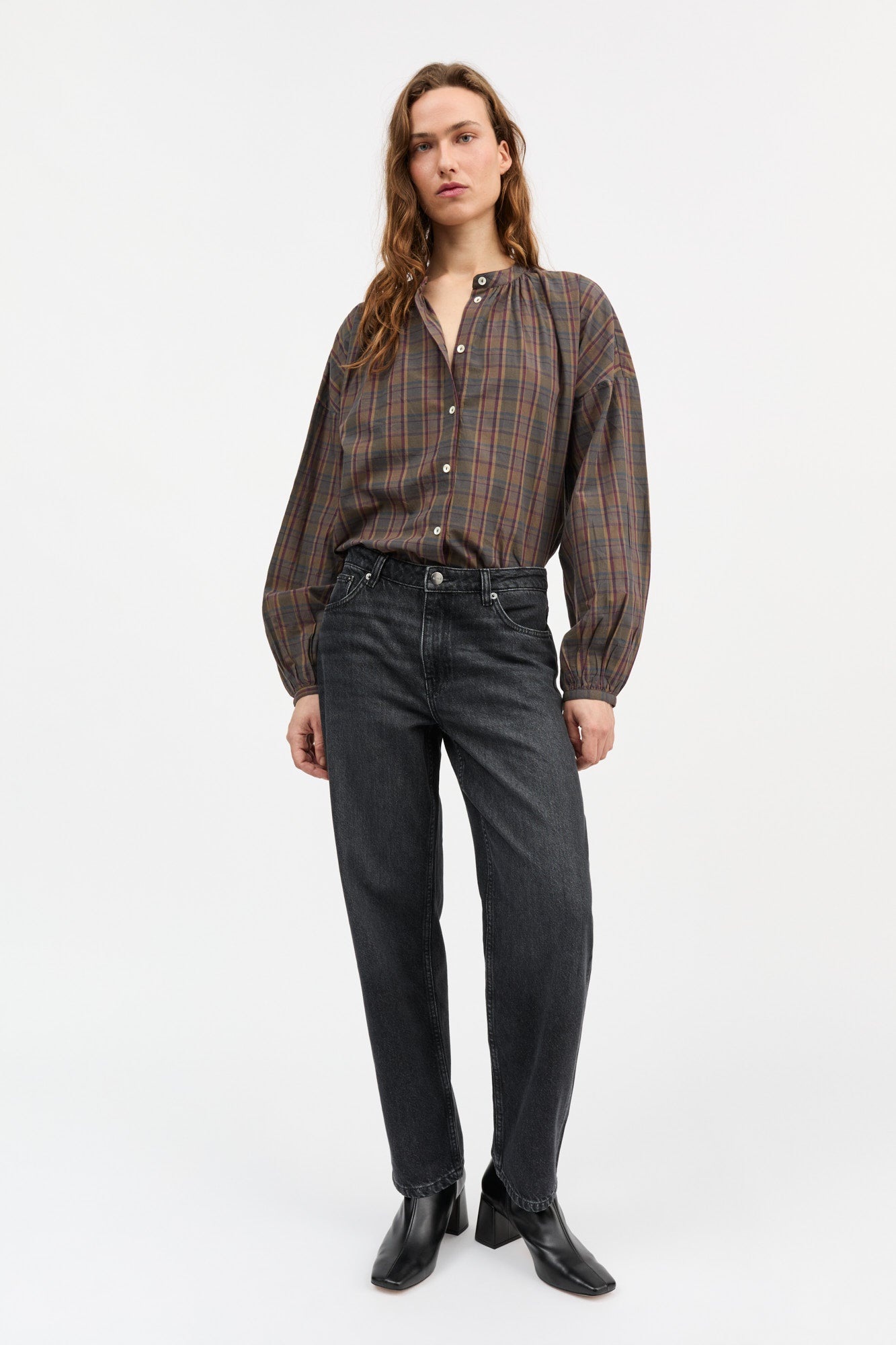 Skall Studio CIlla shirt Shirt Green/Red check