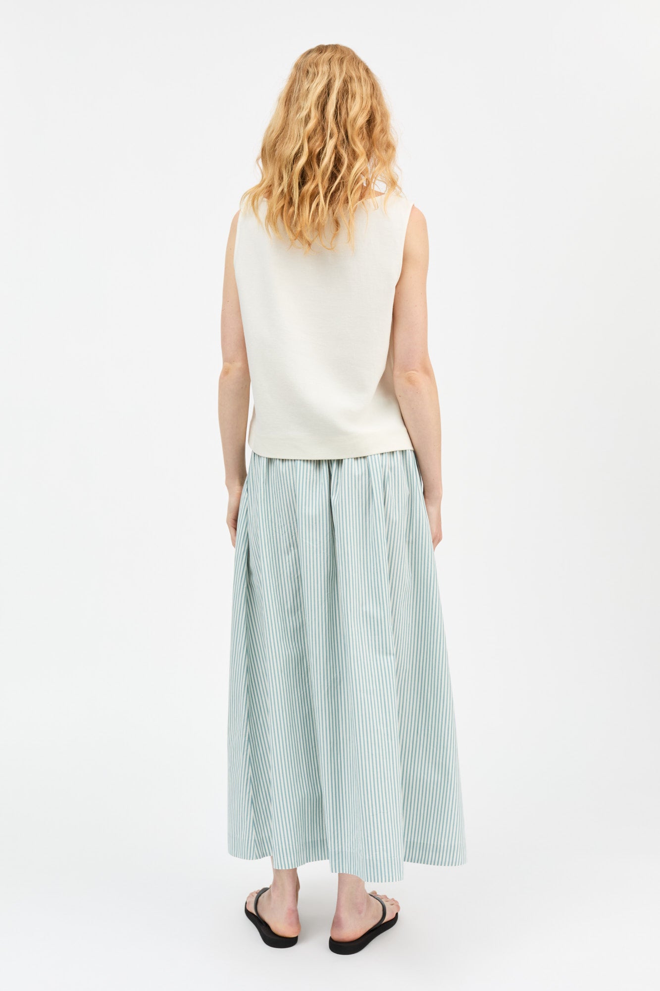 Skall Studio Dagny skirt Skirt White/Aqua stripe