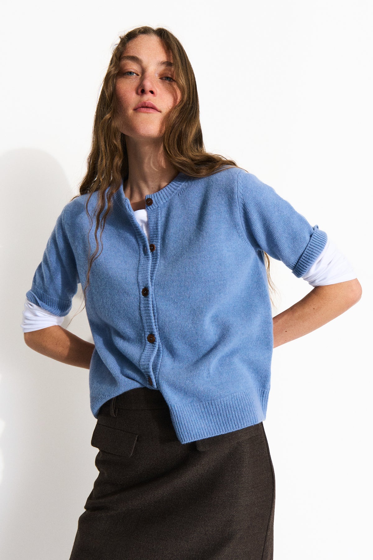 Skall Studio Diana cardigan Cardigan Soft blue
