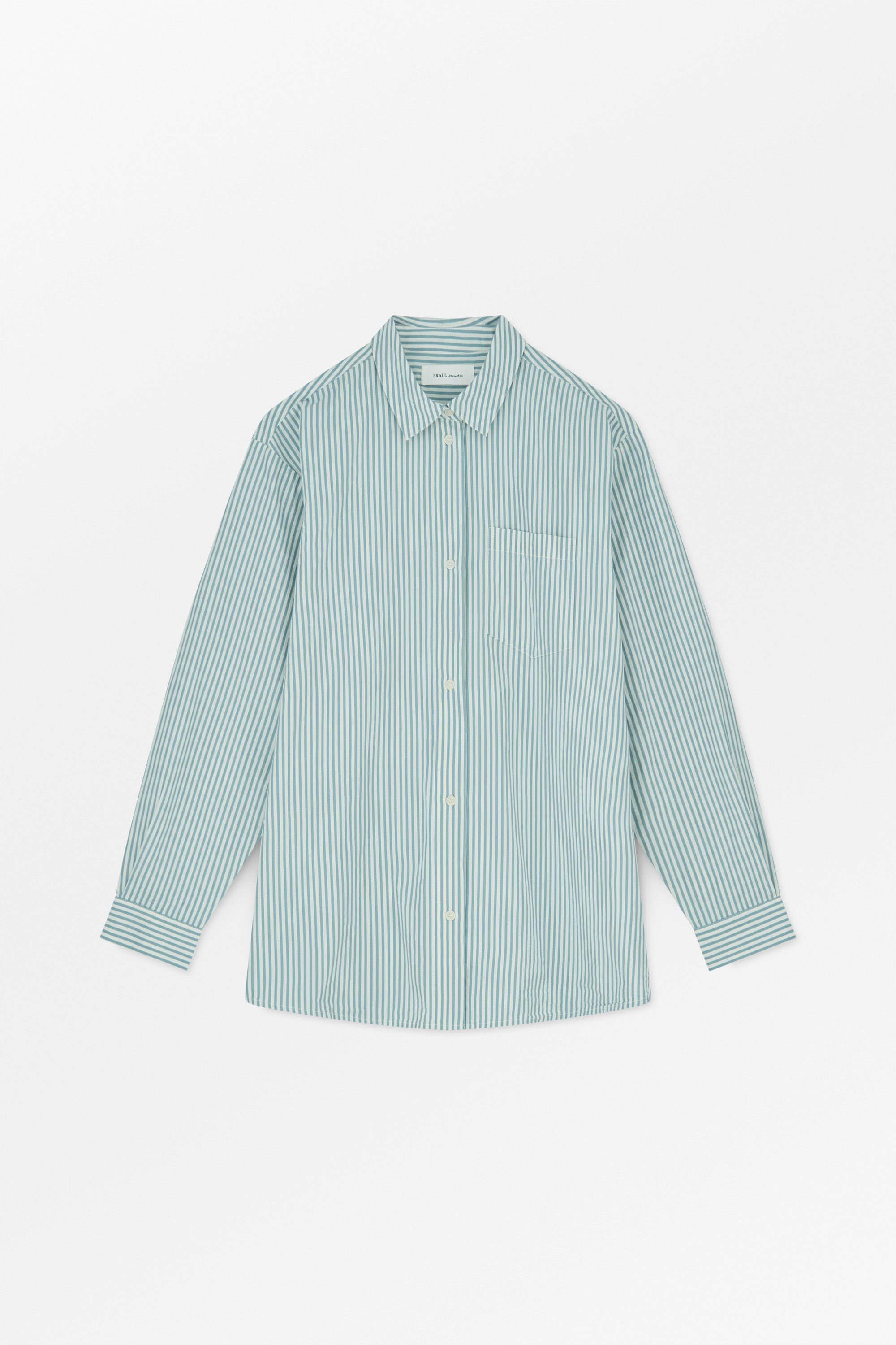 Skall Studio Edgar shirt Shirt White/Aqua stripe