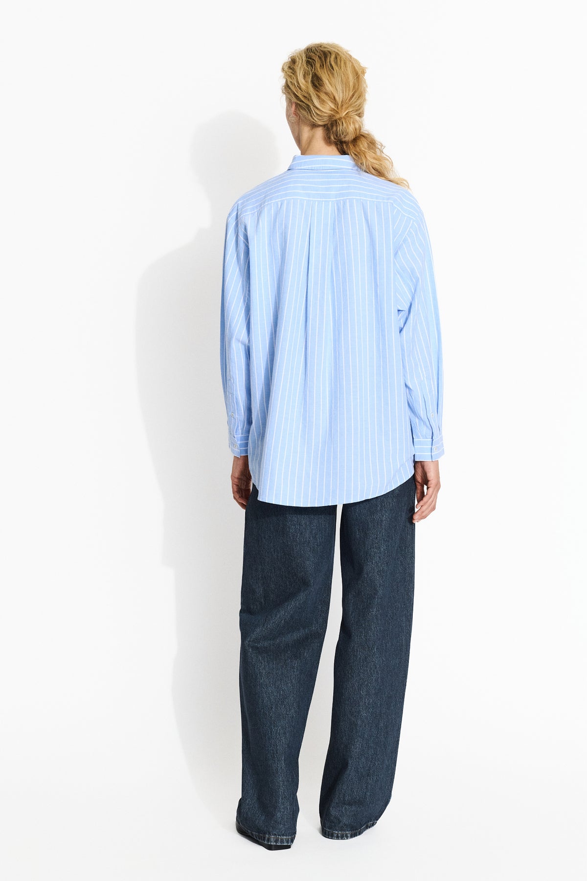 Skall Studio Edgar shirt Shirt Light blue/Off-white stripe