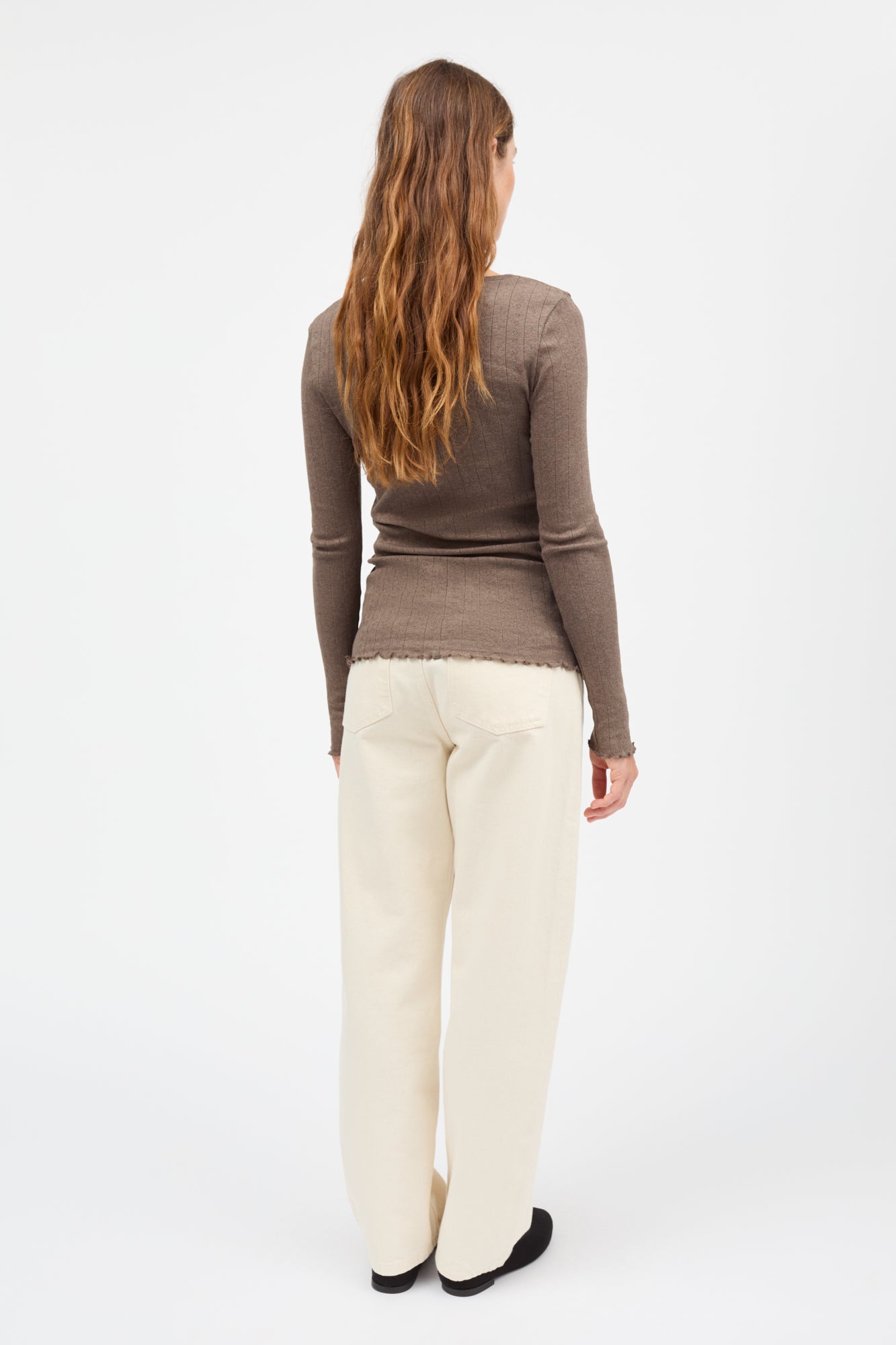 Skall Studio Edie blouse T-shirt Brown mélange