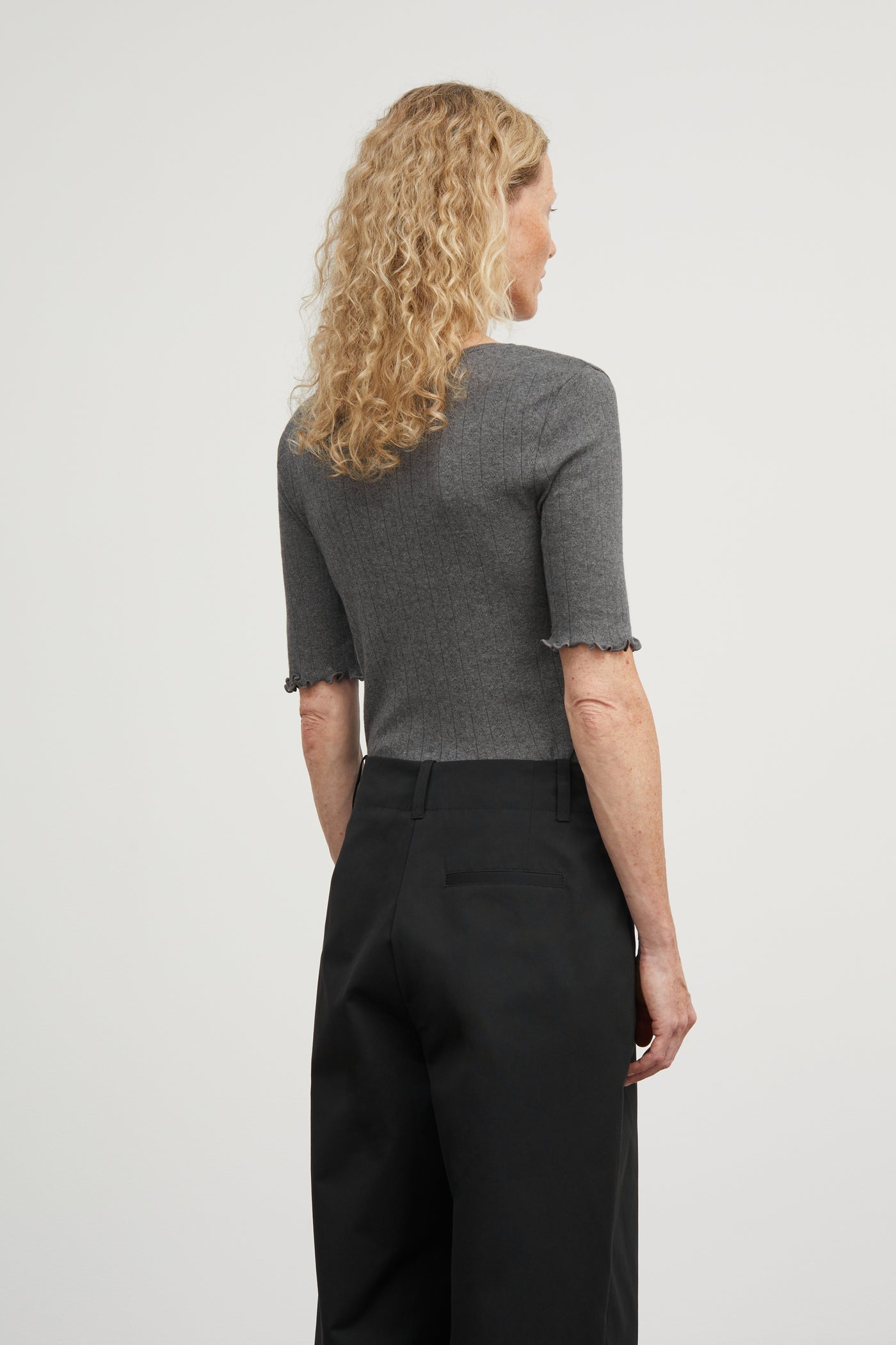 Skall Studio Edie tee T-shirt Dark grey melange