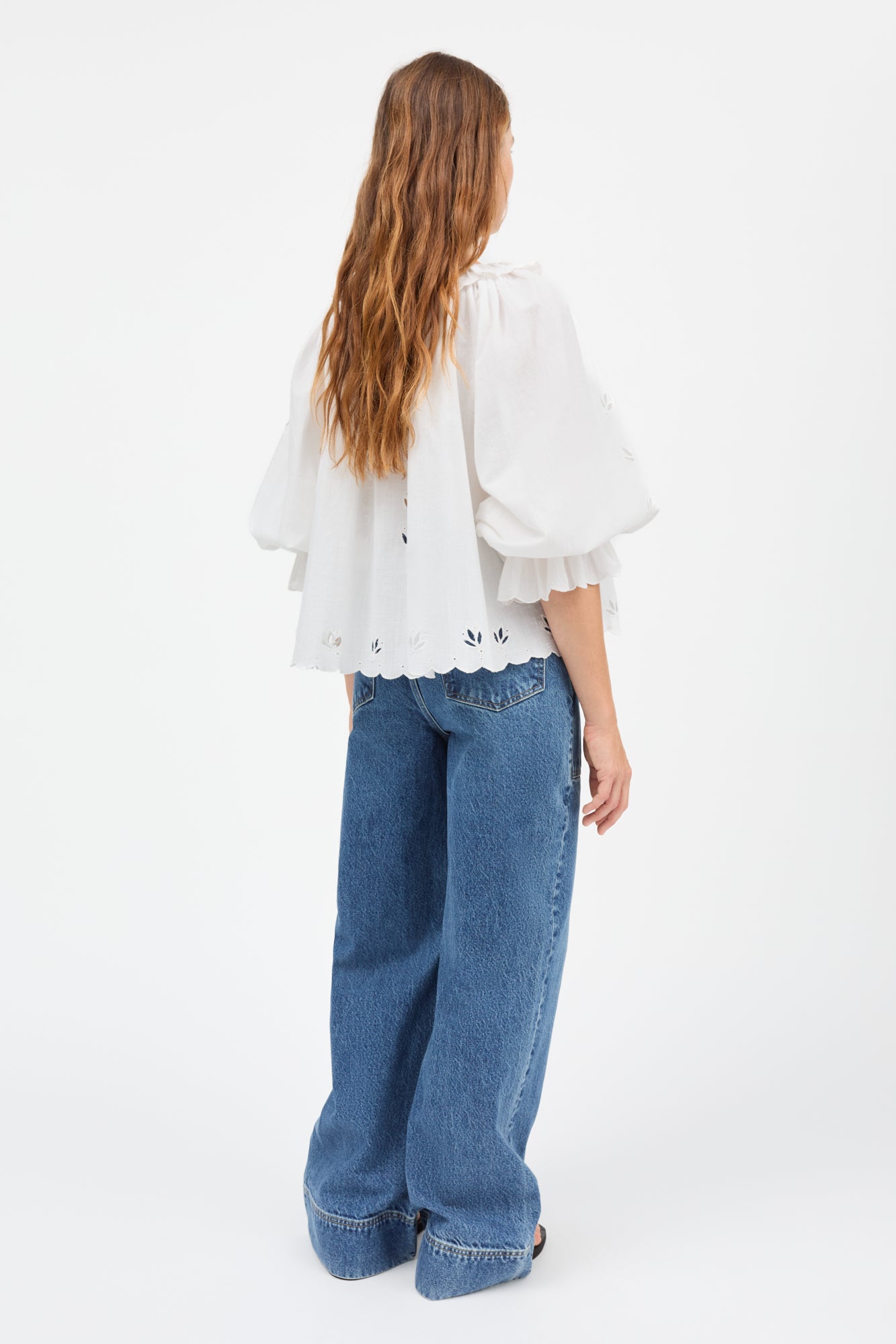 Skall Studio Fleurie blouse Blouse Optic white