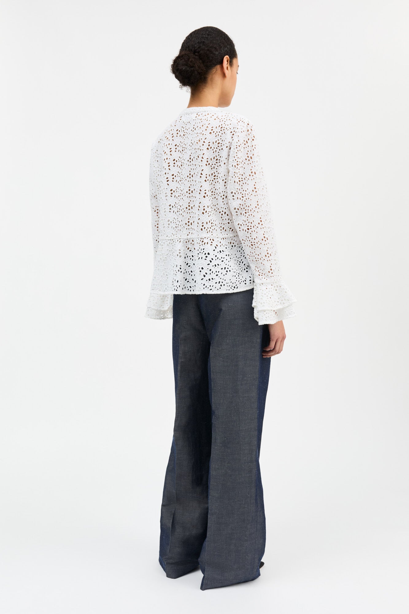 Skall Studio Frigga flounce shirt Shirt Optic white