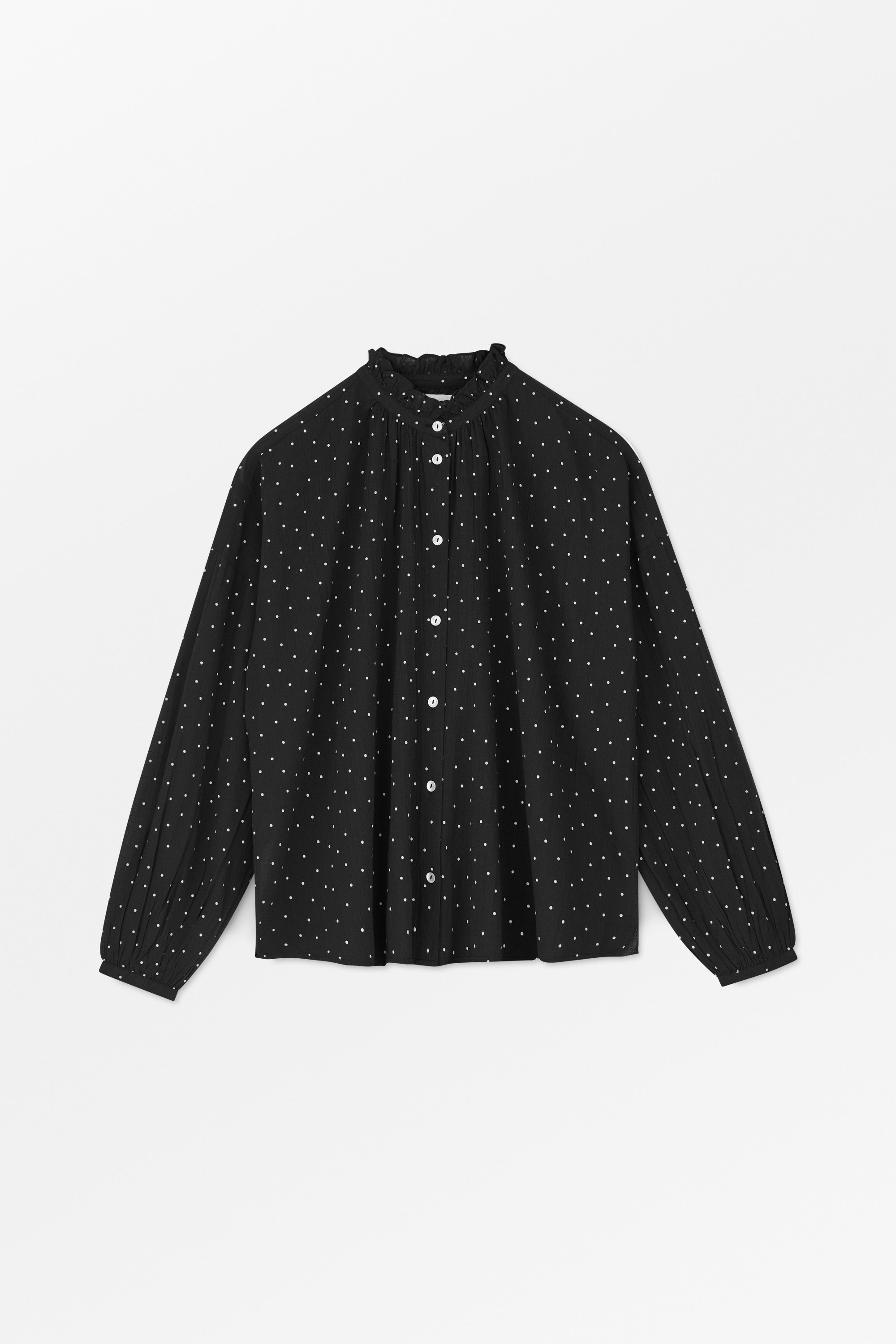 hiand Fluffy dot Shirt black Fluffy dot Shirt - HIAND 【公式