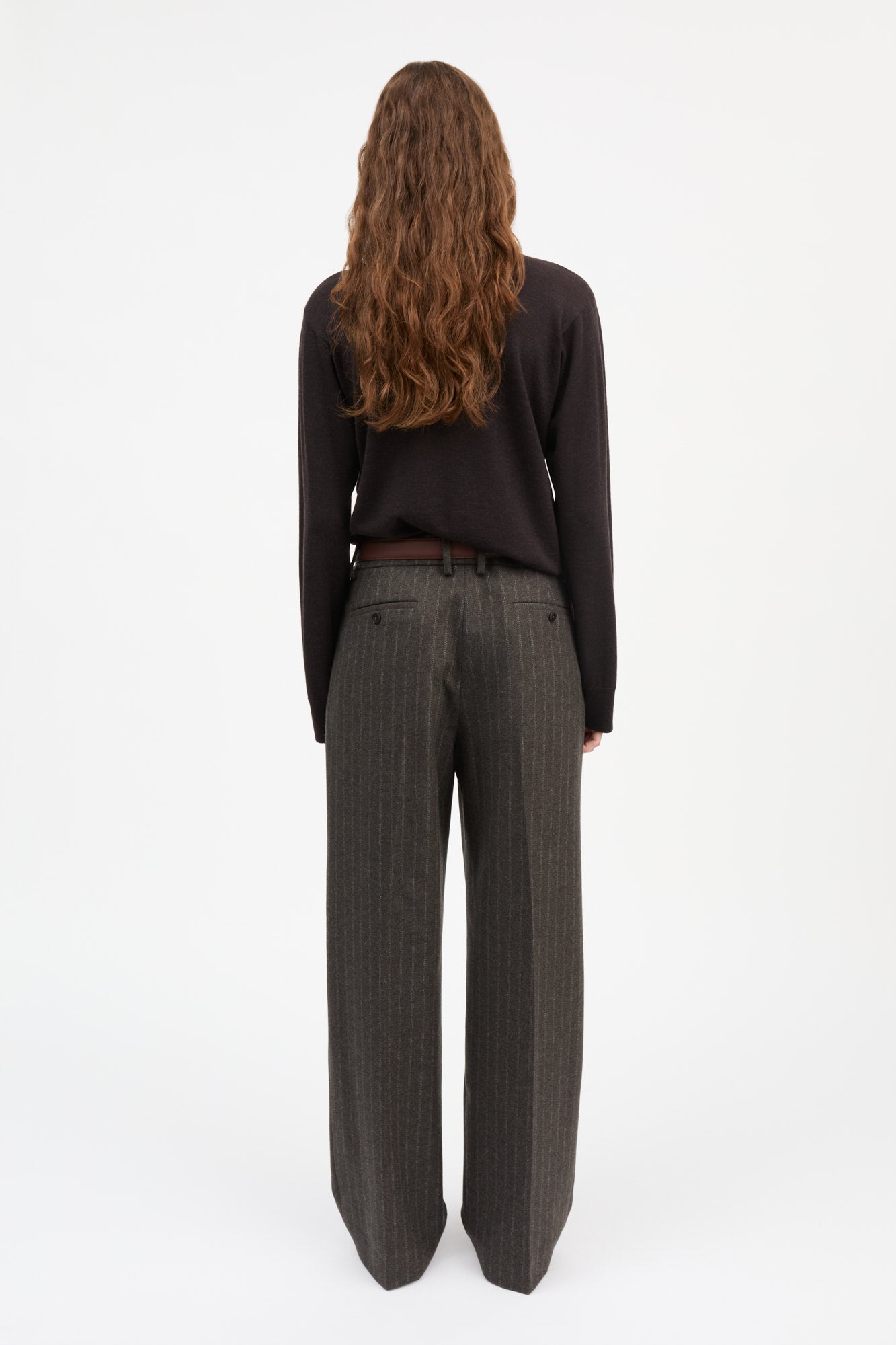 Skall Studio Harry trousers Pants Brown/Black pinstripe