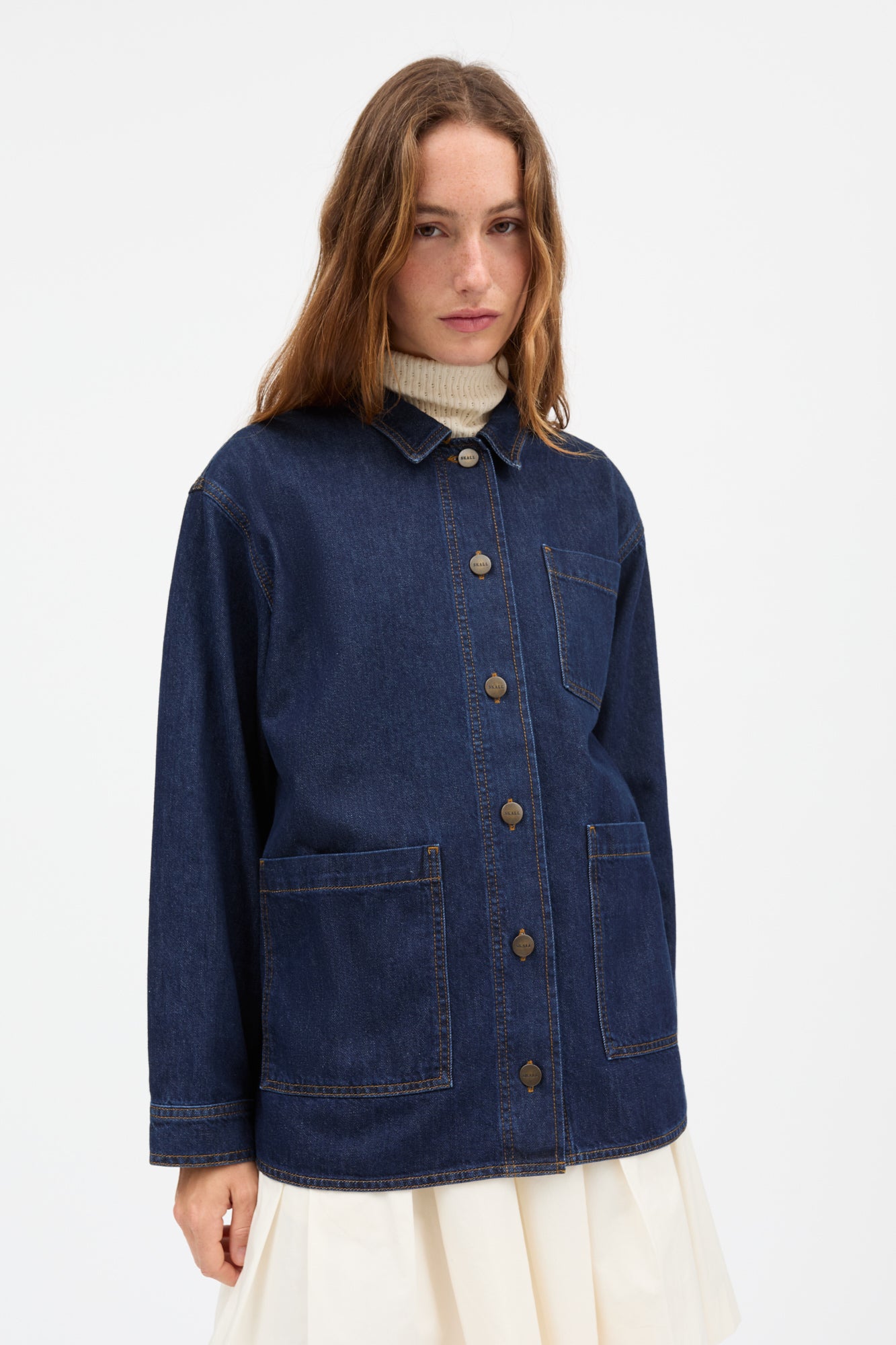 Skall Studio Henny overshirt Shirt Indigo blue