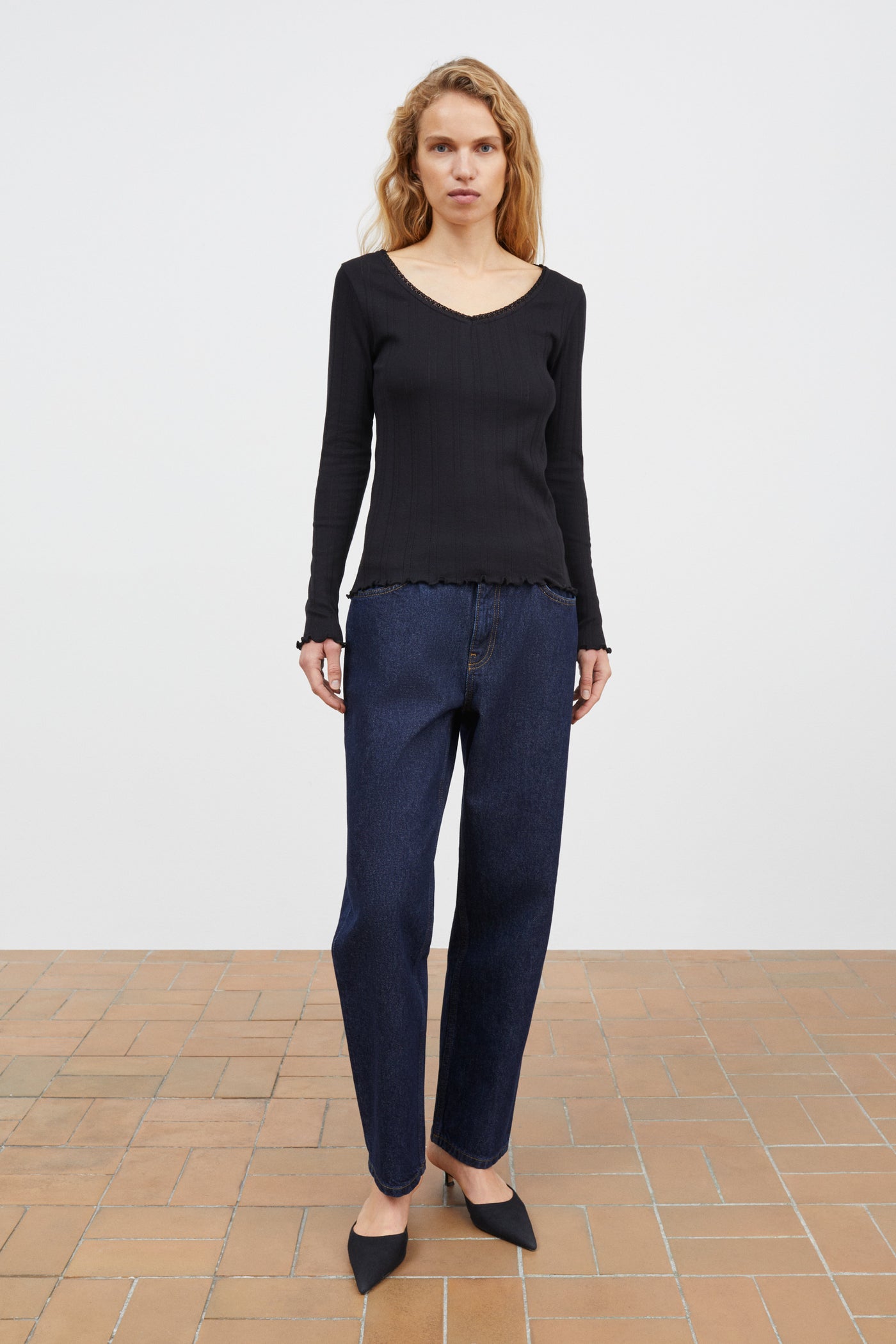 Skall Studio June V blouse Blouse Black