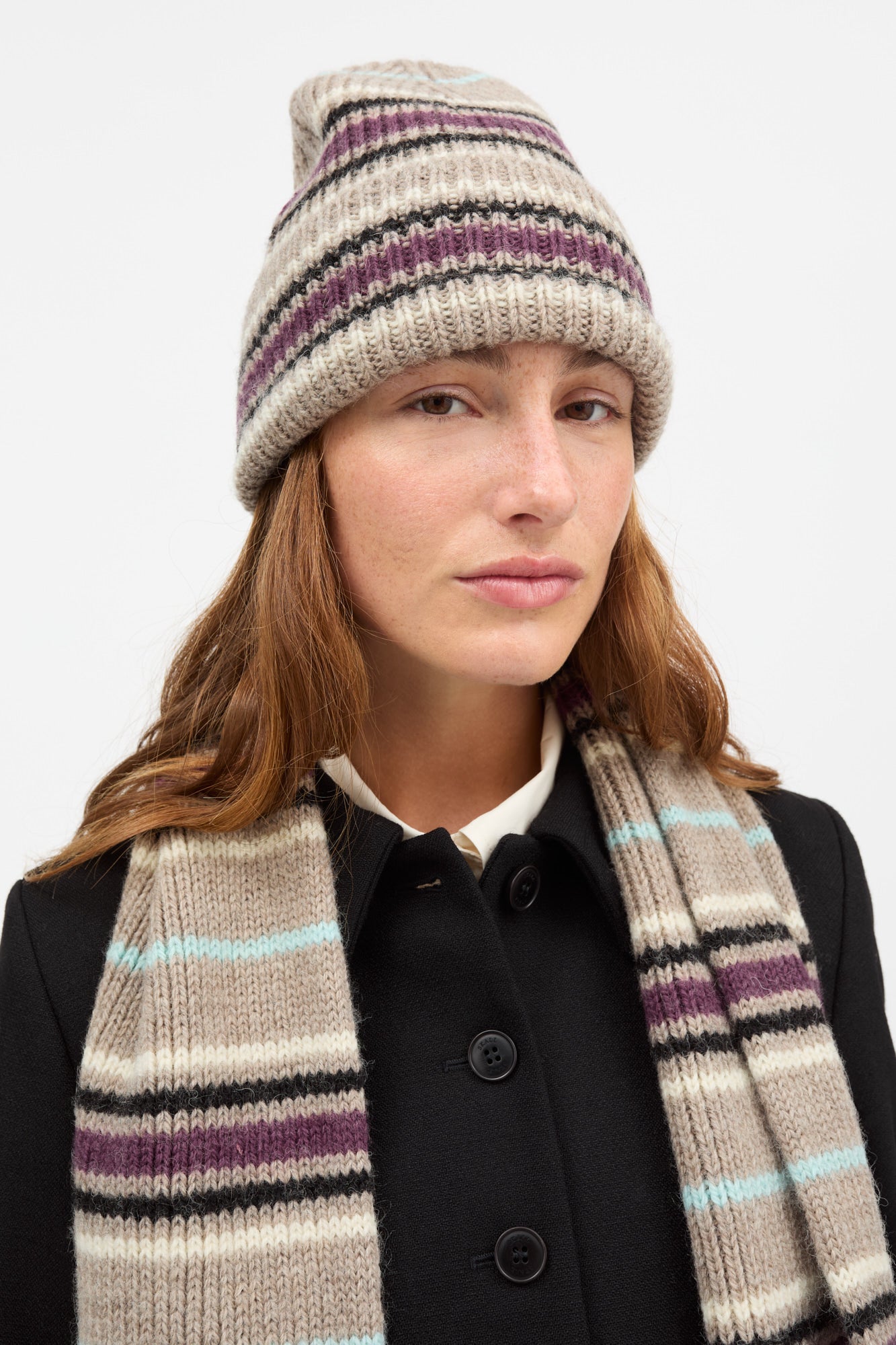 Skall Studio Laura beanie Beanie Brown mélange/Multi