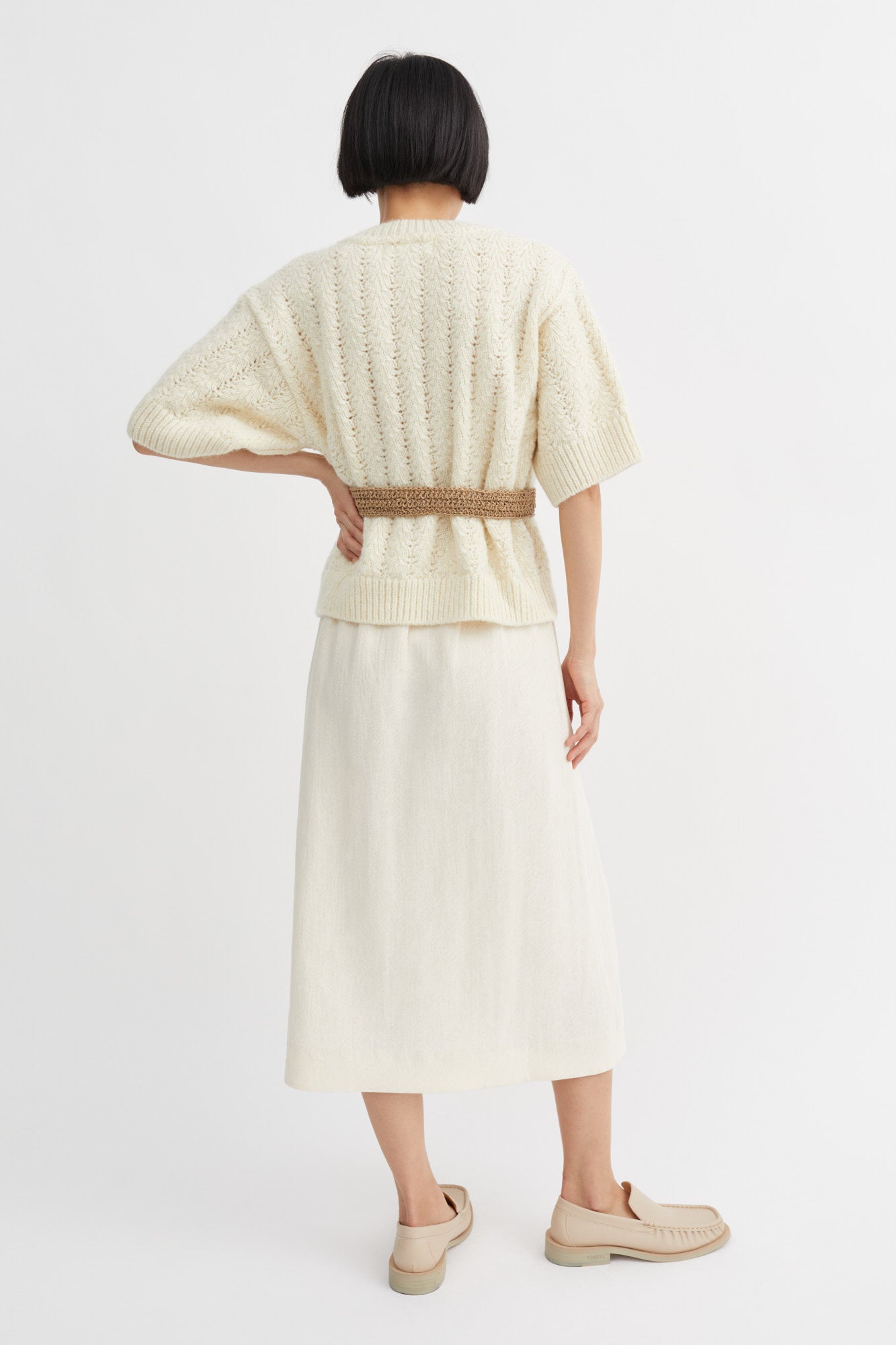 Skall Studio Laurine tee Cardigan Off white
