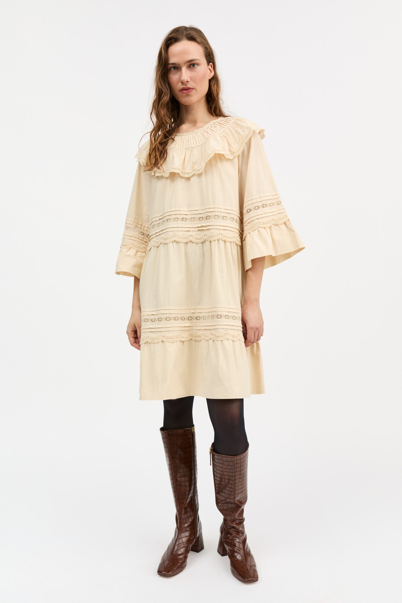 Skall Studio Leaf dress Dress Antique beige