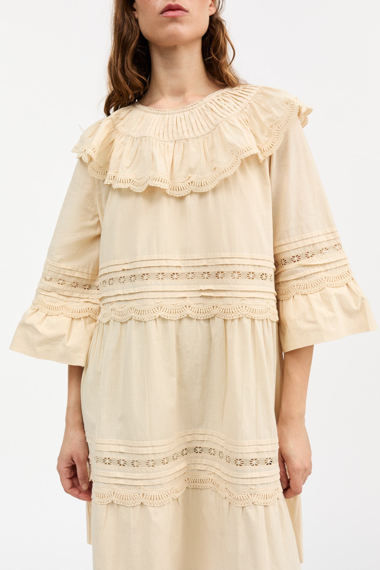 Skall Studio Leaf dress Dress Antique beige