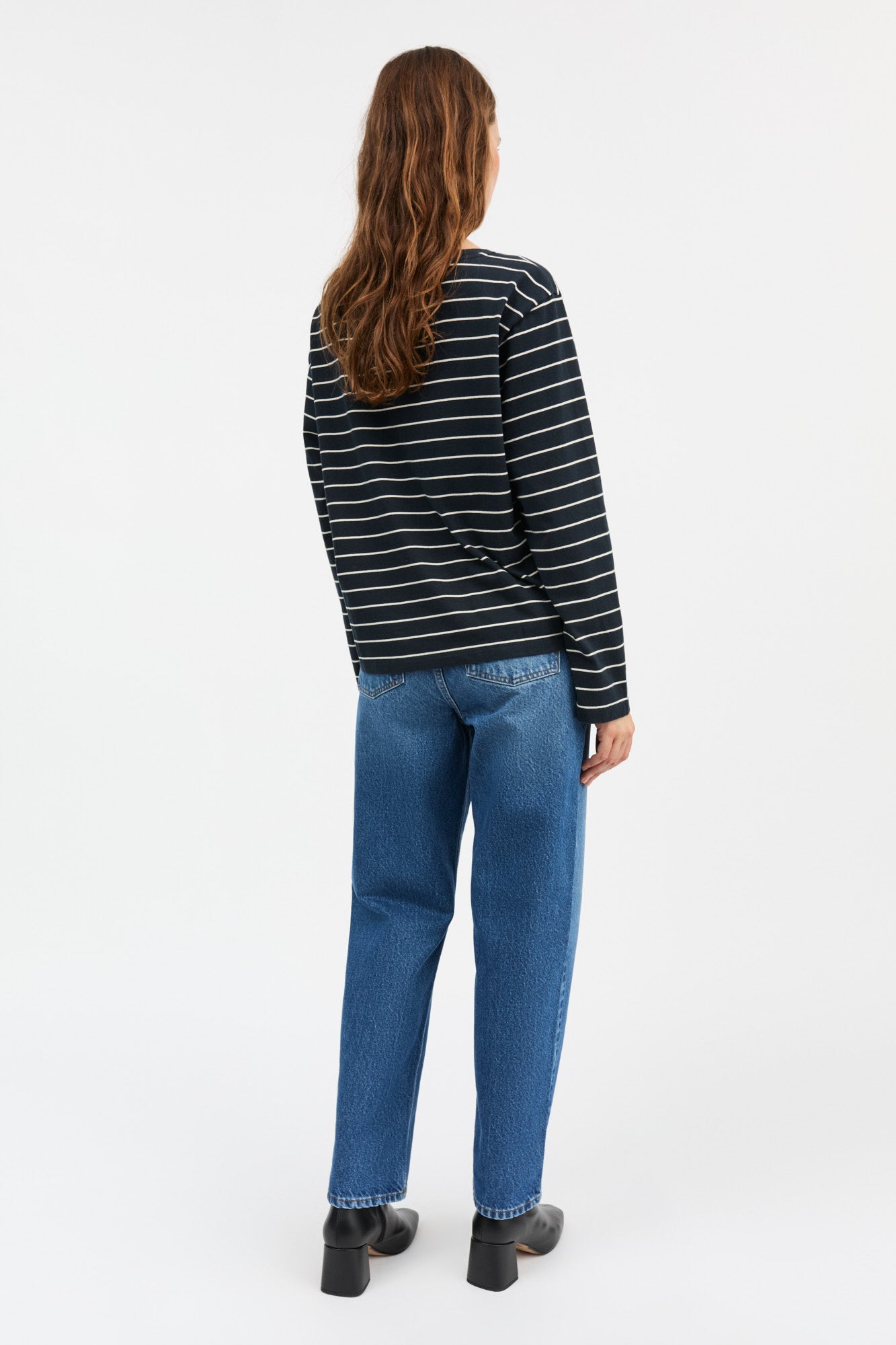 Skall Studio Loui oversized blouse Blouse Navy/White stripe