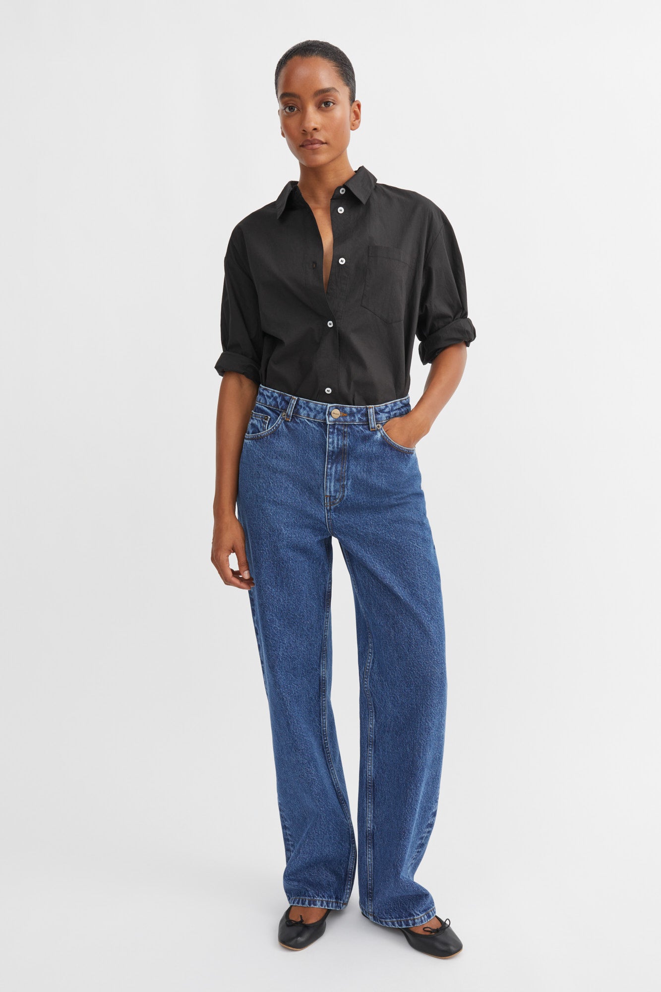 Maddy straight jeans - Mid blue – Skall Studio UK