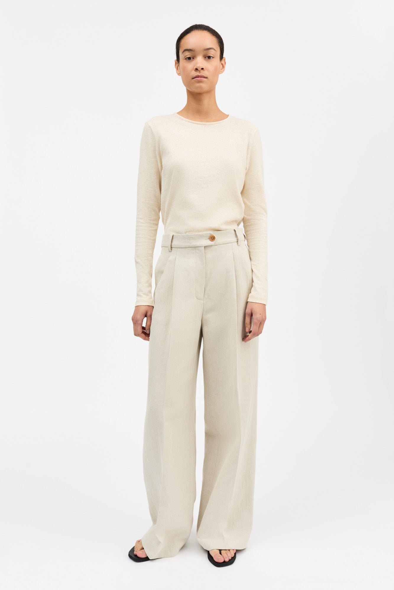 Skall Studio Mika O-neck blouse Blouse Ecru