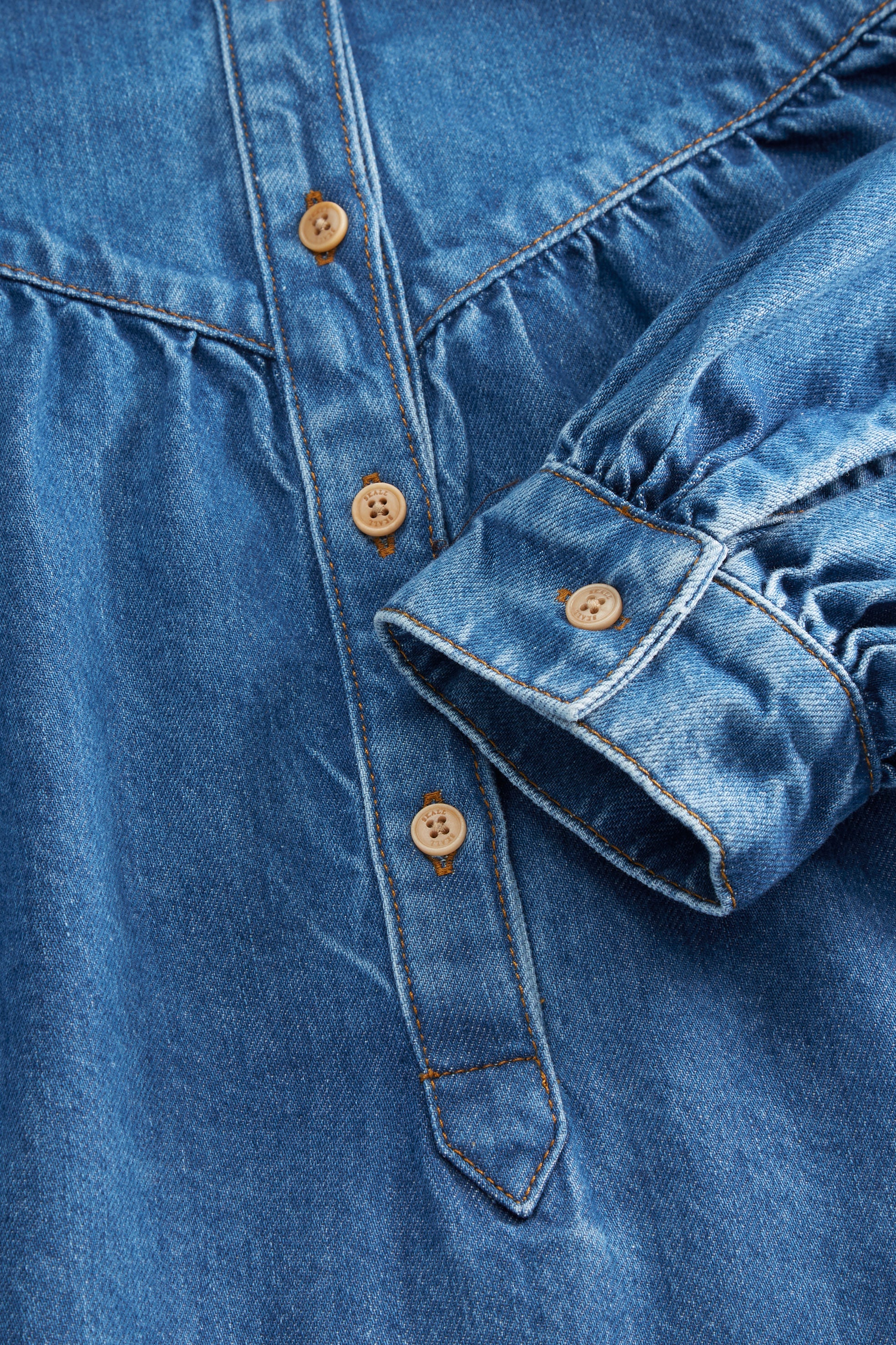 Skall Studio Mille blouse Shirt Vintage washed blue