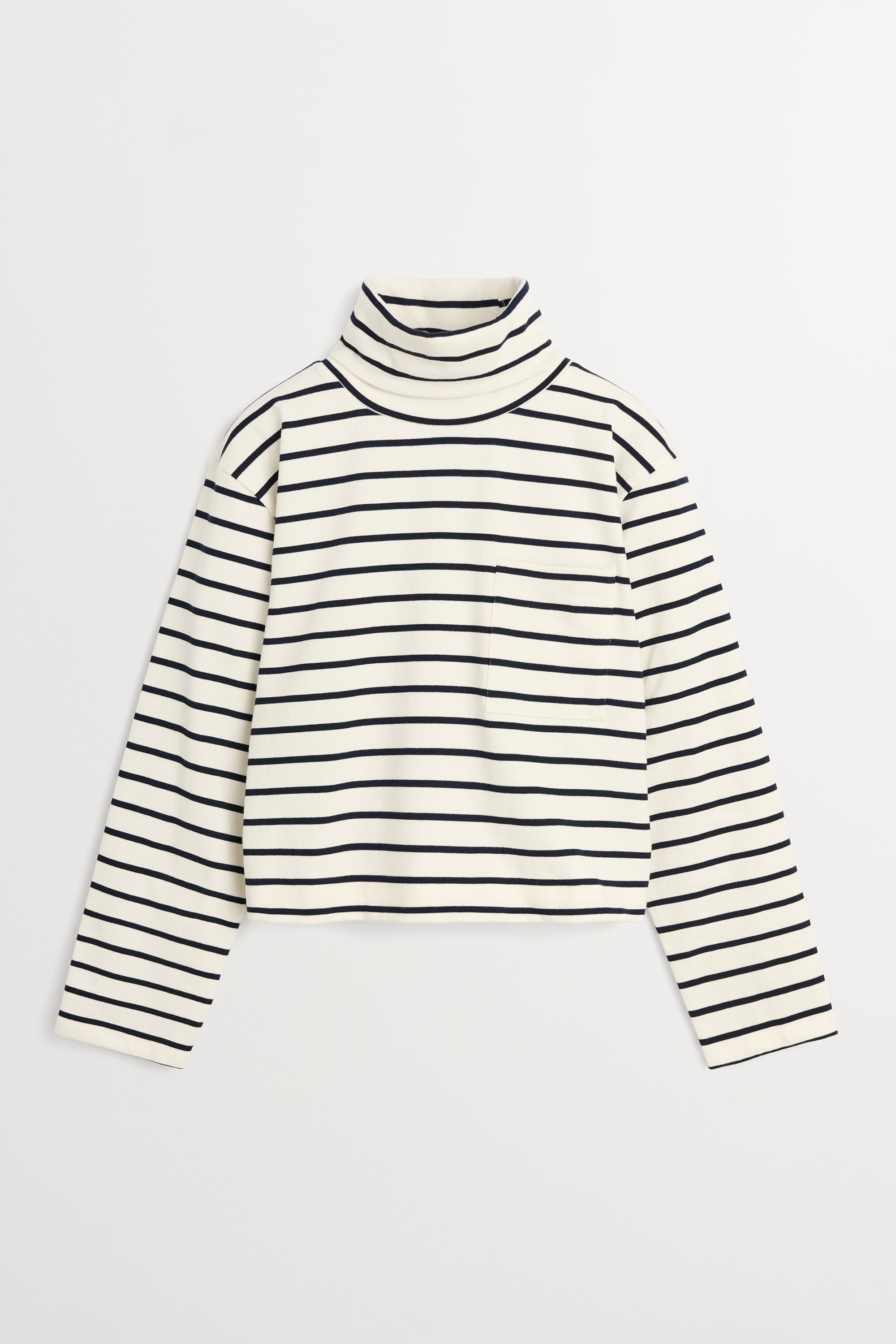 Skall Studio Nessa t-neck blouse Tee Ecru/Navy stripe