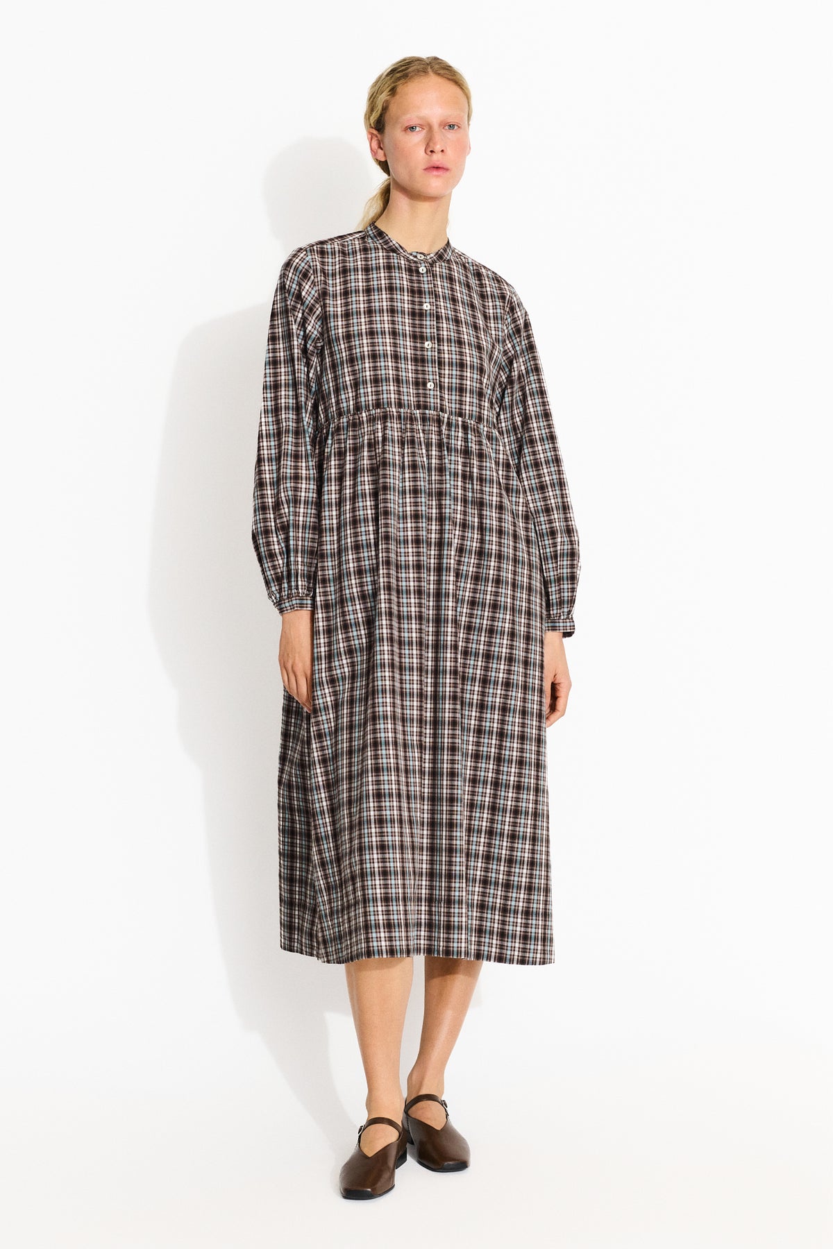 Skall Studio Ritu dress Dress Brown/Blue check
