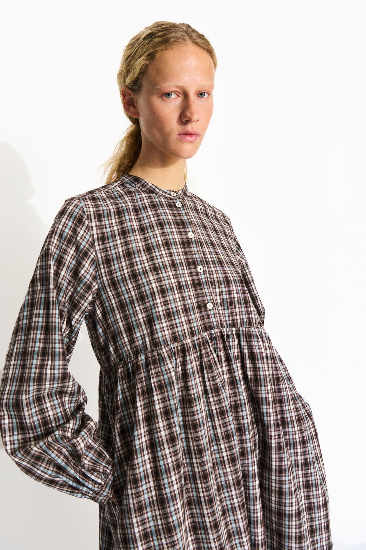 Skall Studio Ritu dress Dress Brown/Blue check