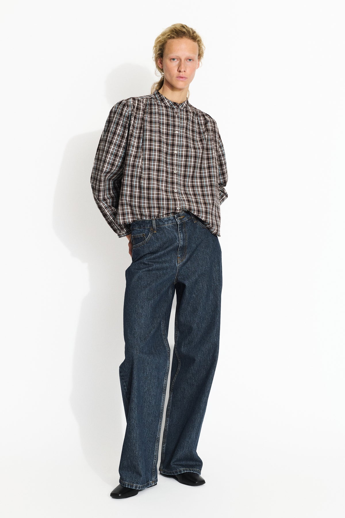 Skall Studio Ritu shirt Shirt Brown/Blue check