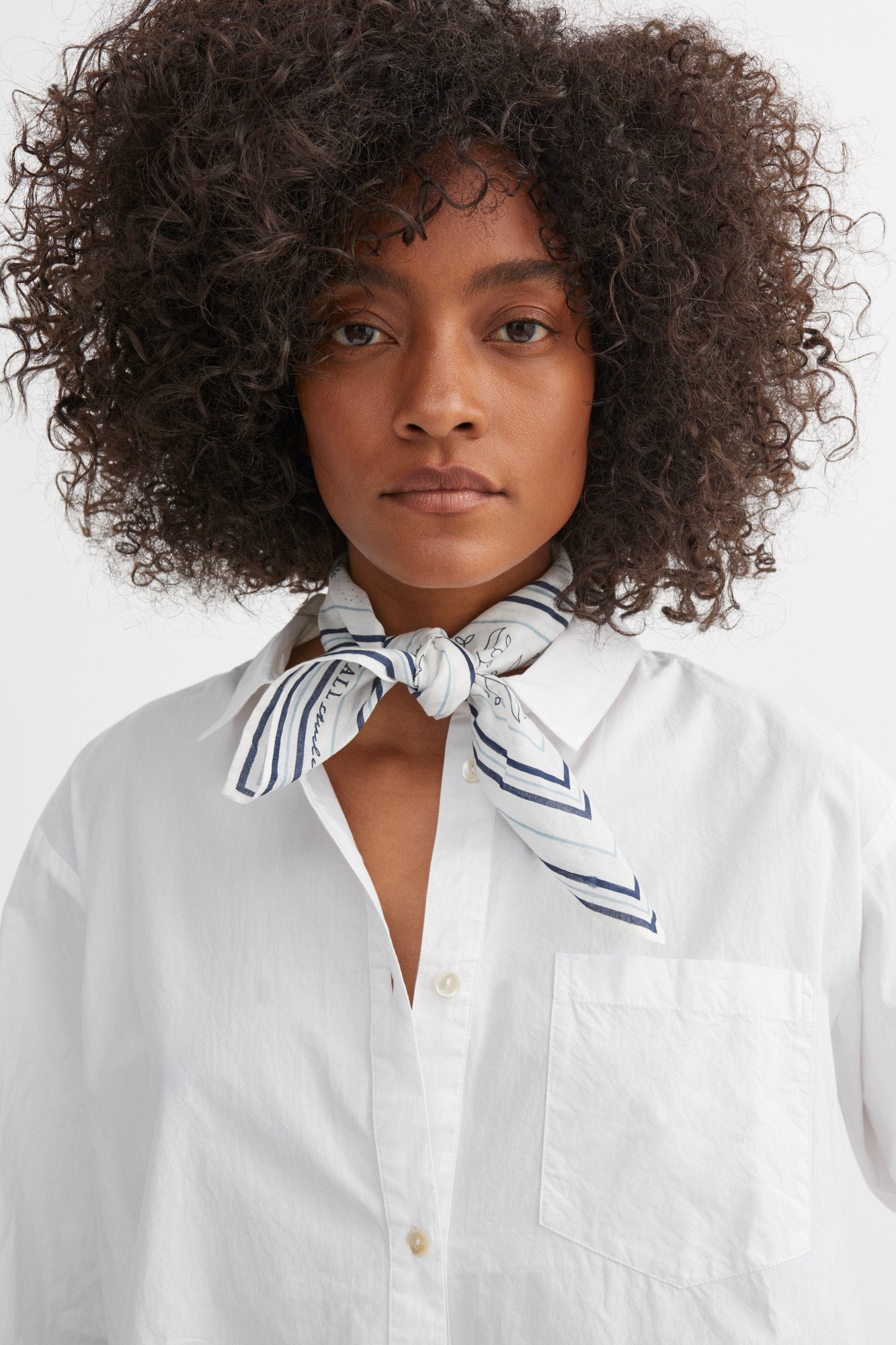 Skall Studio Skall classic scarf 55x55 Scarf Light cream/Blue