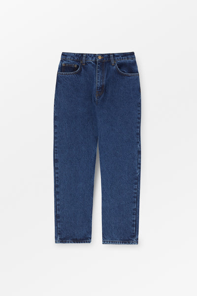 Allison cropped jeans - Mid blue denim