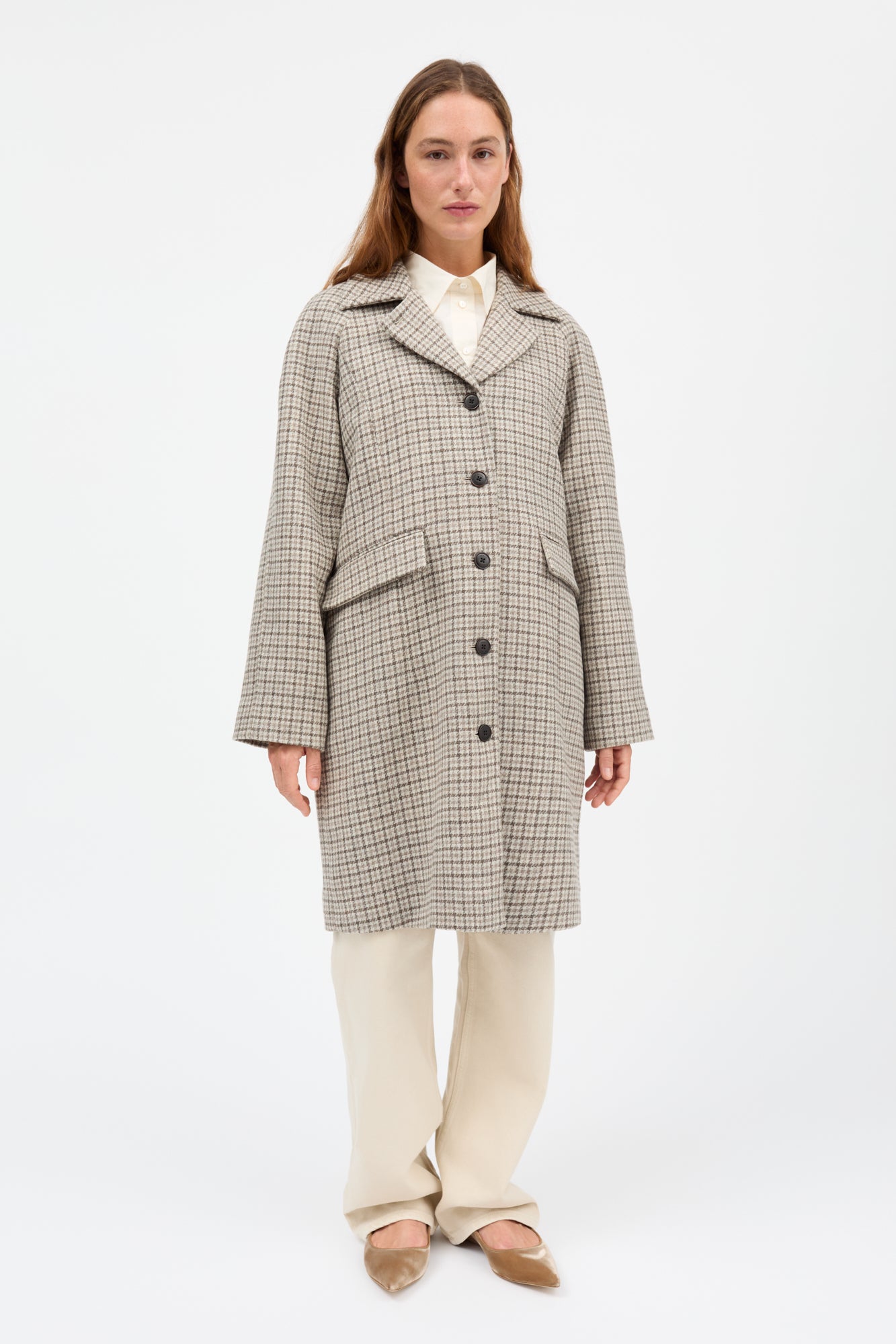 Skall Studio Tempest coat Coat Brown/grey small heritage check