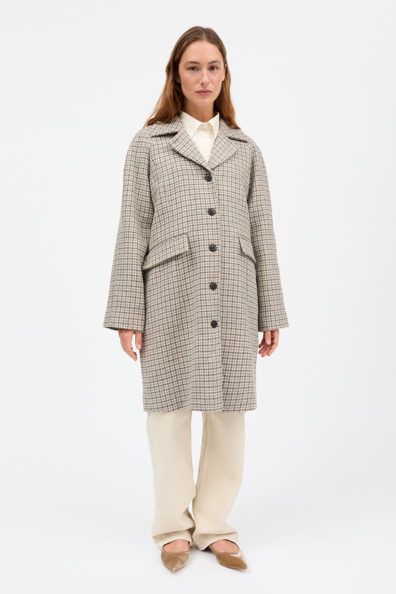 Skall Studio Tempest coat Coat Brown/grey small heritage check