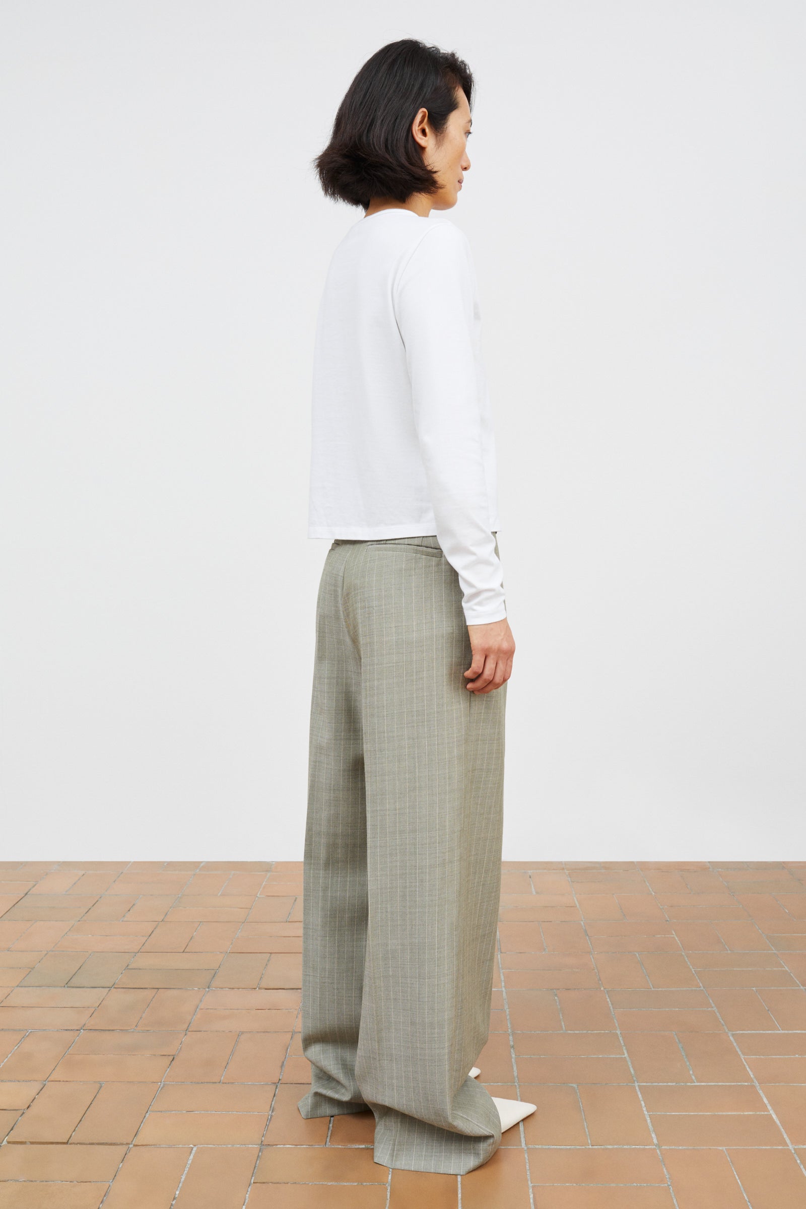 Skall Studio Thom trousers Trousers Light grey/Ecru