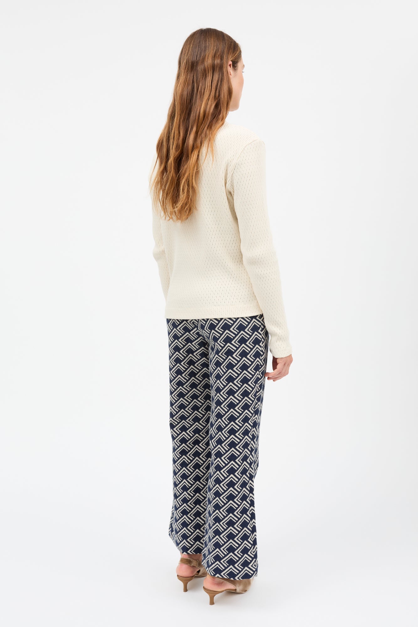 Skall Studio Wallace trousers Trousers Navy/Beige